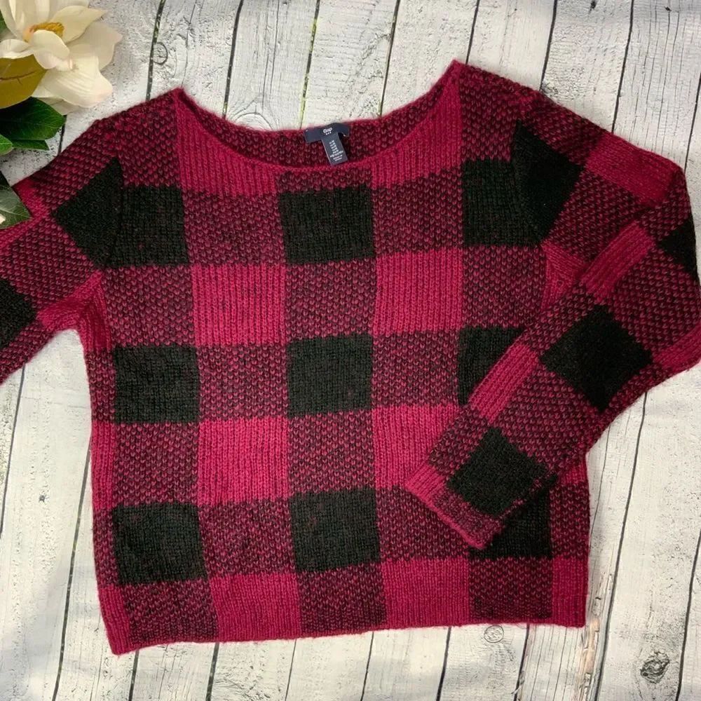 GAP Wool blend buffalo plaid sweater